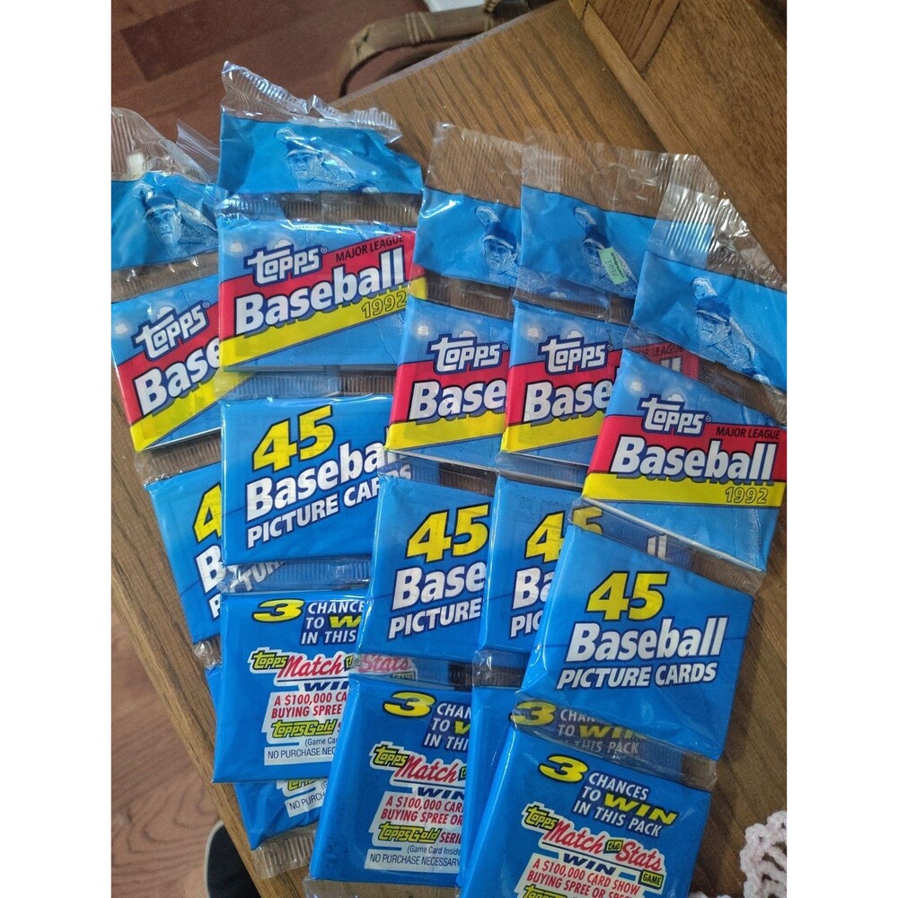1992 Topps Baseball Factory Sealed Rack Packs Lot Of 5